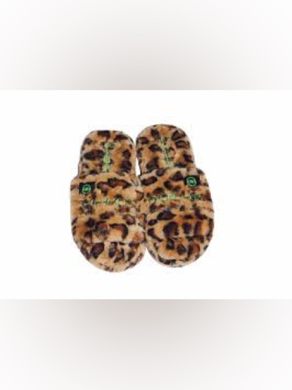 furry cheetah print slippers